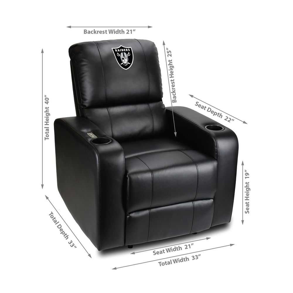 Oakland Raiders Power Theater Recliner With Usb