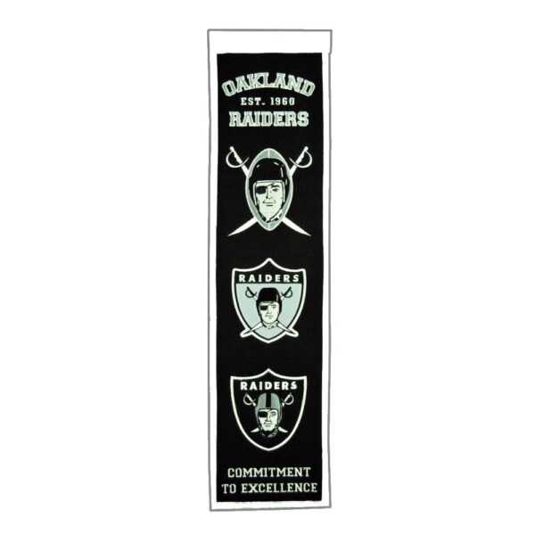 Oakland Raiders Heritage Banner Mymancave Store