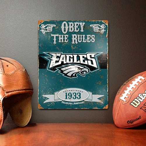 Philadelphia Eagles Embossed Metal Sign