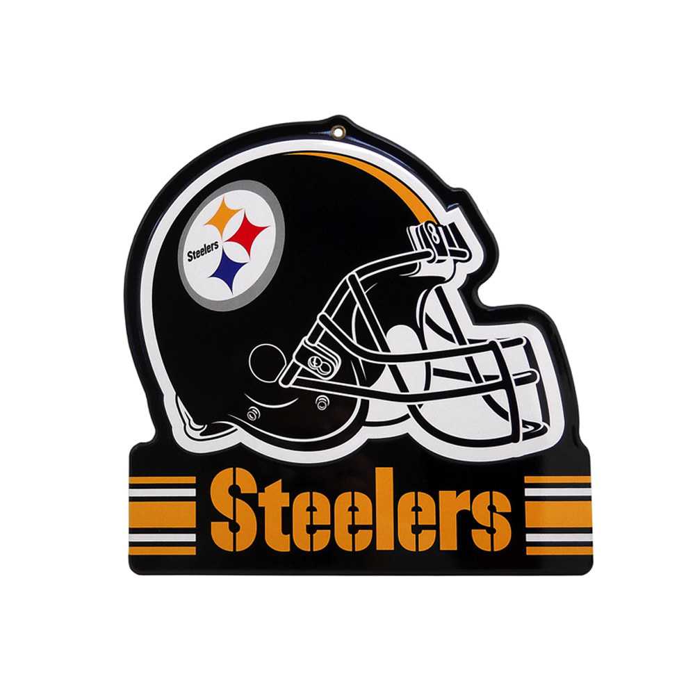 Pittsburgh Steelers Metal Helmet Sign