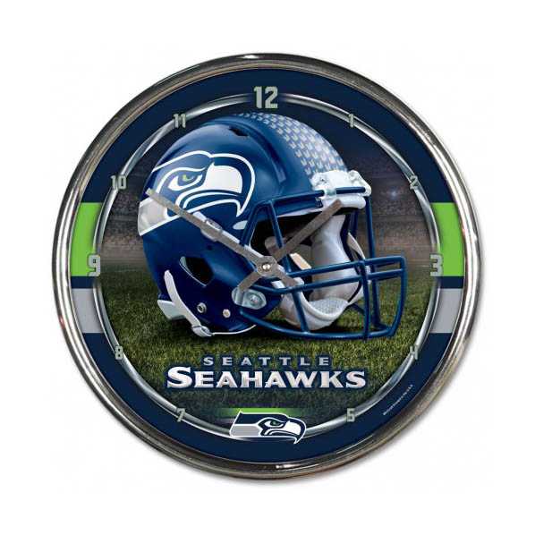 Seattle Seahawks Chrome Clock