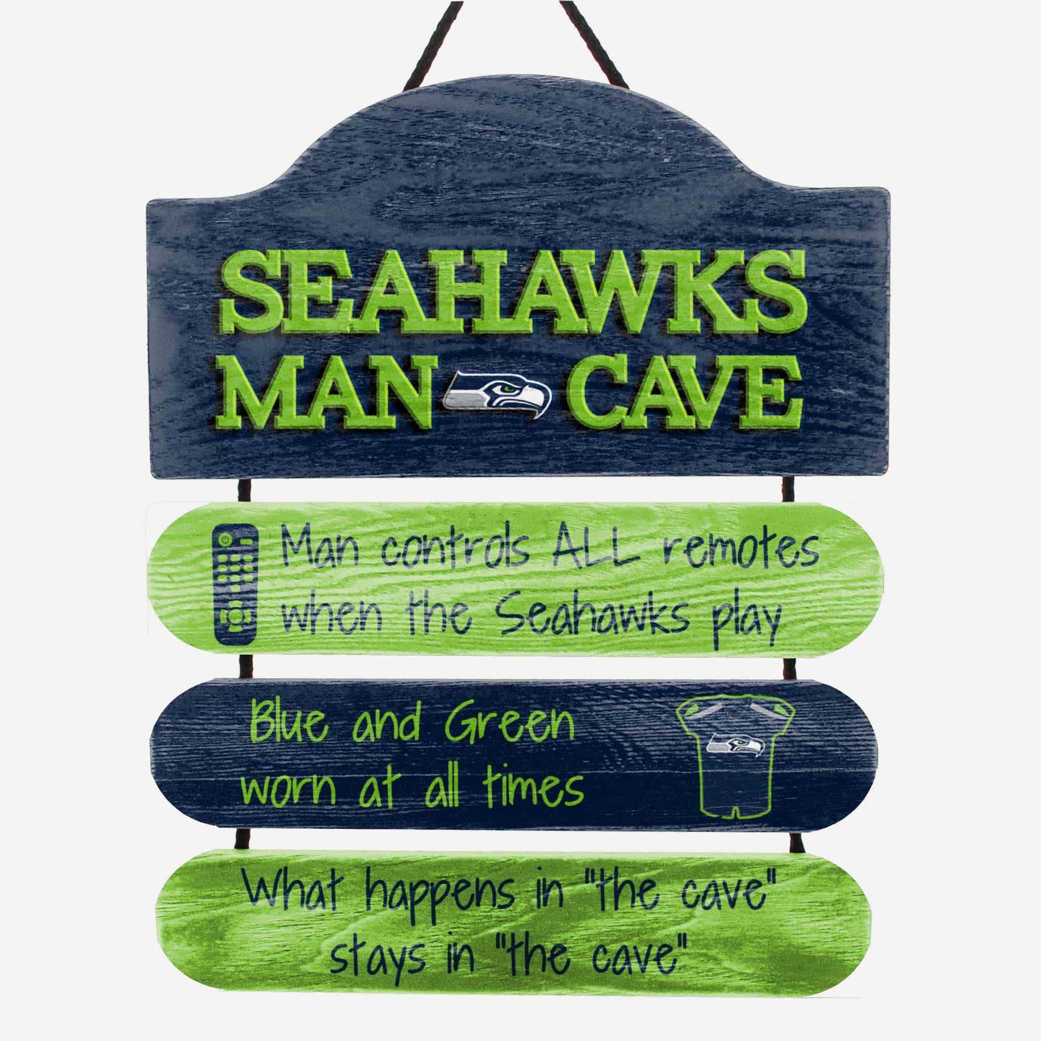 Seattle Seahawks Man Cave Rules Sign