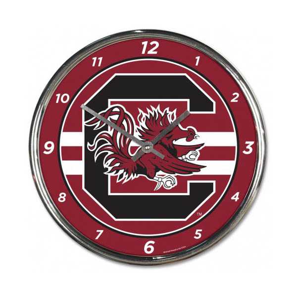 South Carolina Gamecocks Chrome Clock