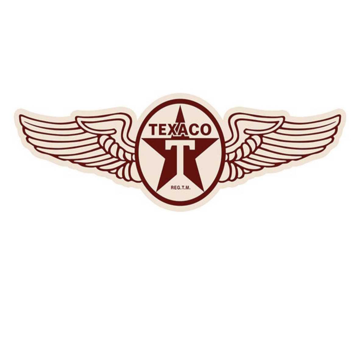 Texaco Wings Shaped Embossed Metal Sign