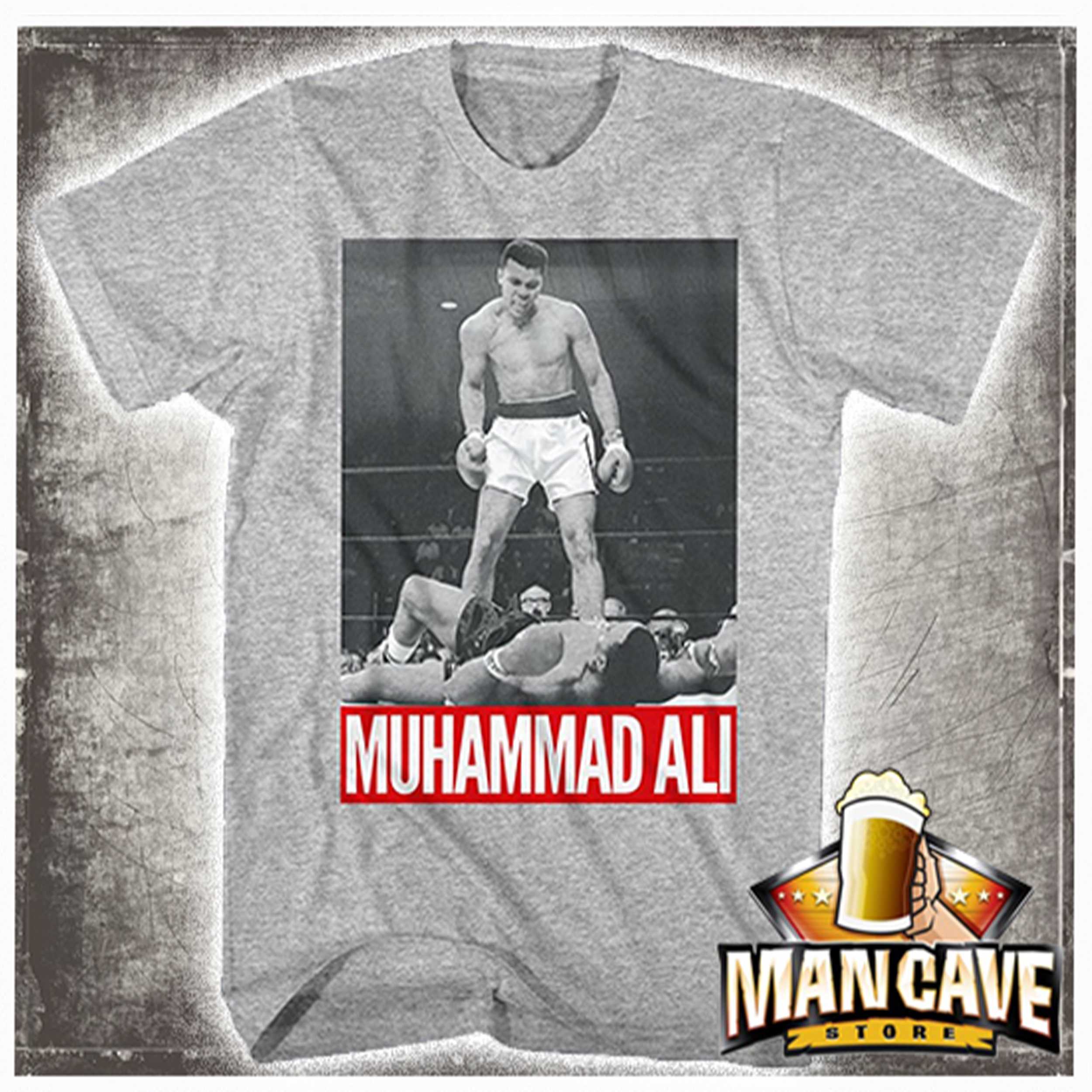 Muhammad Ali Over Liston Gray T-shirt