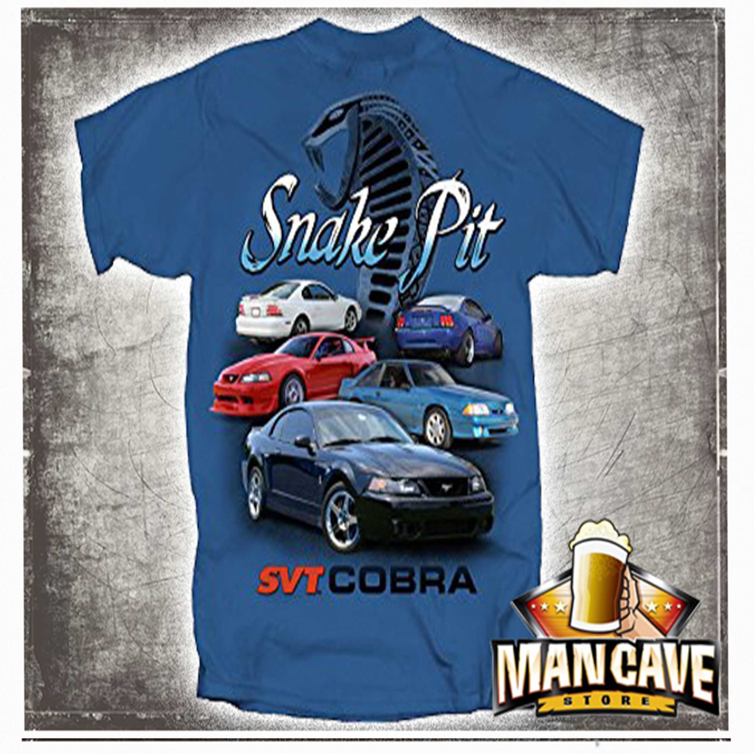 Cobra Snake Pit on Blue T-shirt