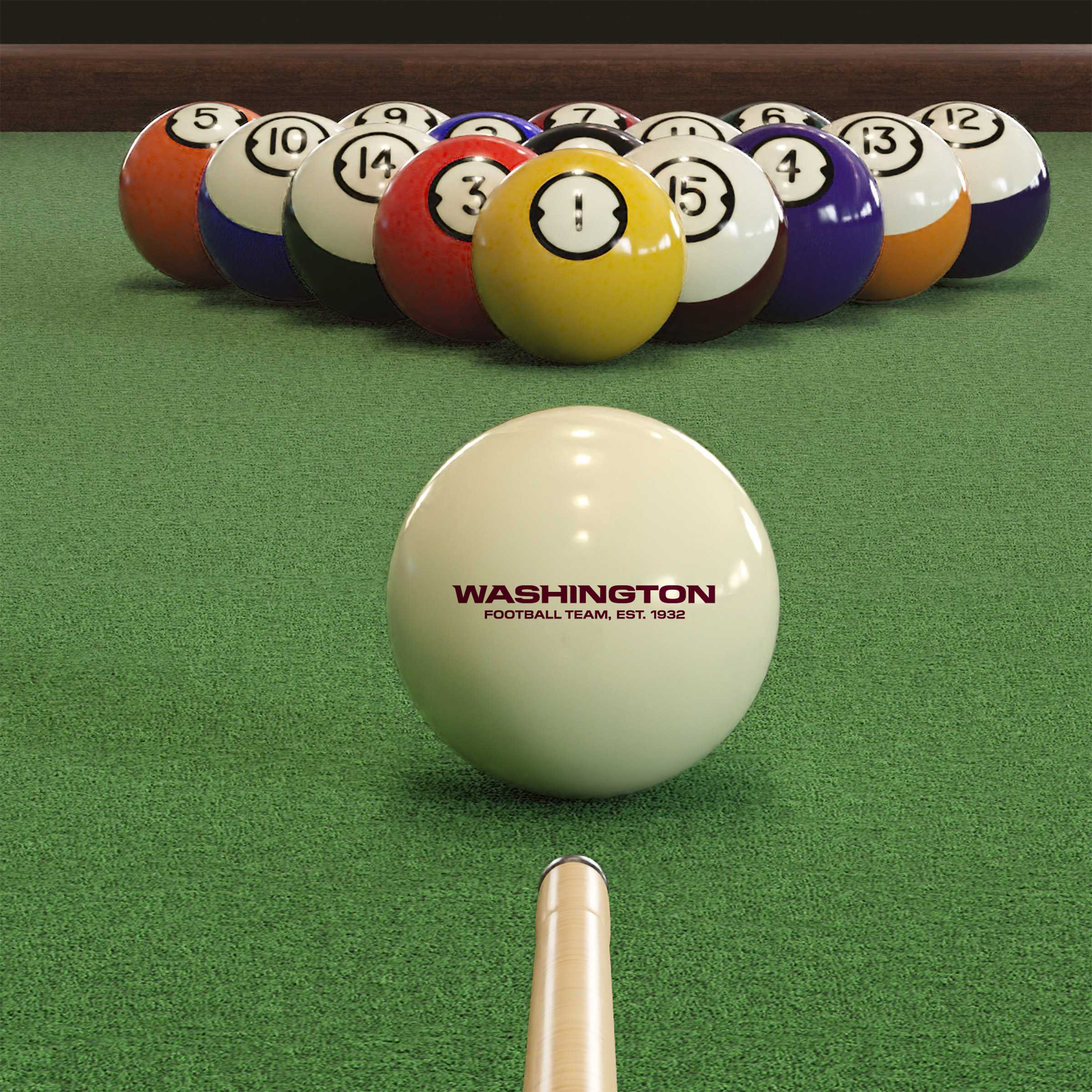 washington redskins pool balls