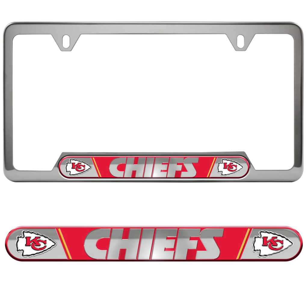Kansas City Chiefs Embossed License Plate Frame Mymancave Store