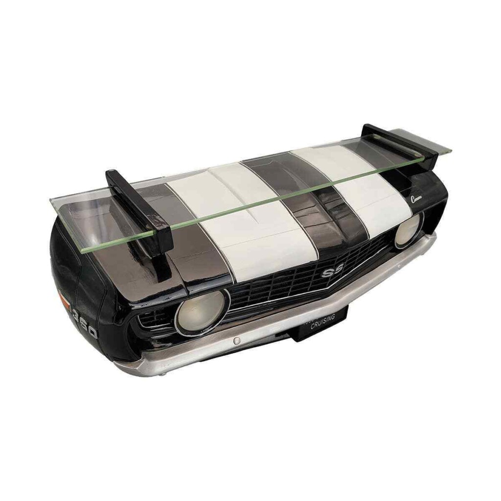 CAMARO 1969 BLACK/WHITE STRIPE CAR SHELF Mymancave Store