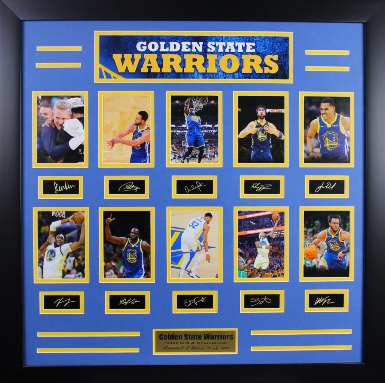 GOLDEN STATE WARRIORS ALL TIME GREATS ENGRAVED SIGNATURE LARGE FRAME