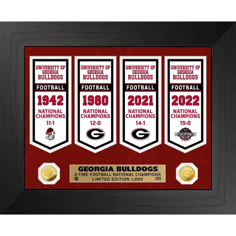 Georgia Bulldogs National Champions Deluxe Banner Collection Photo ...